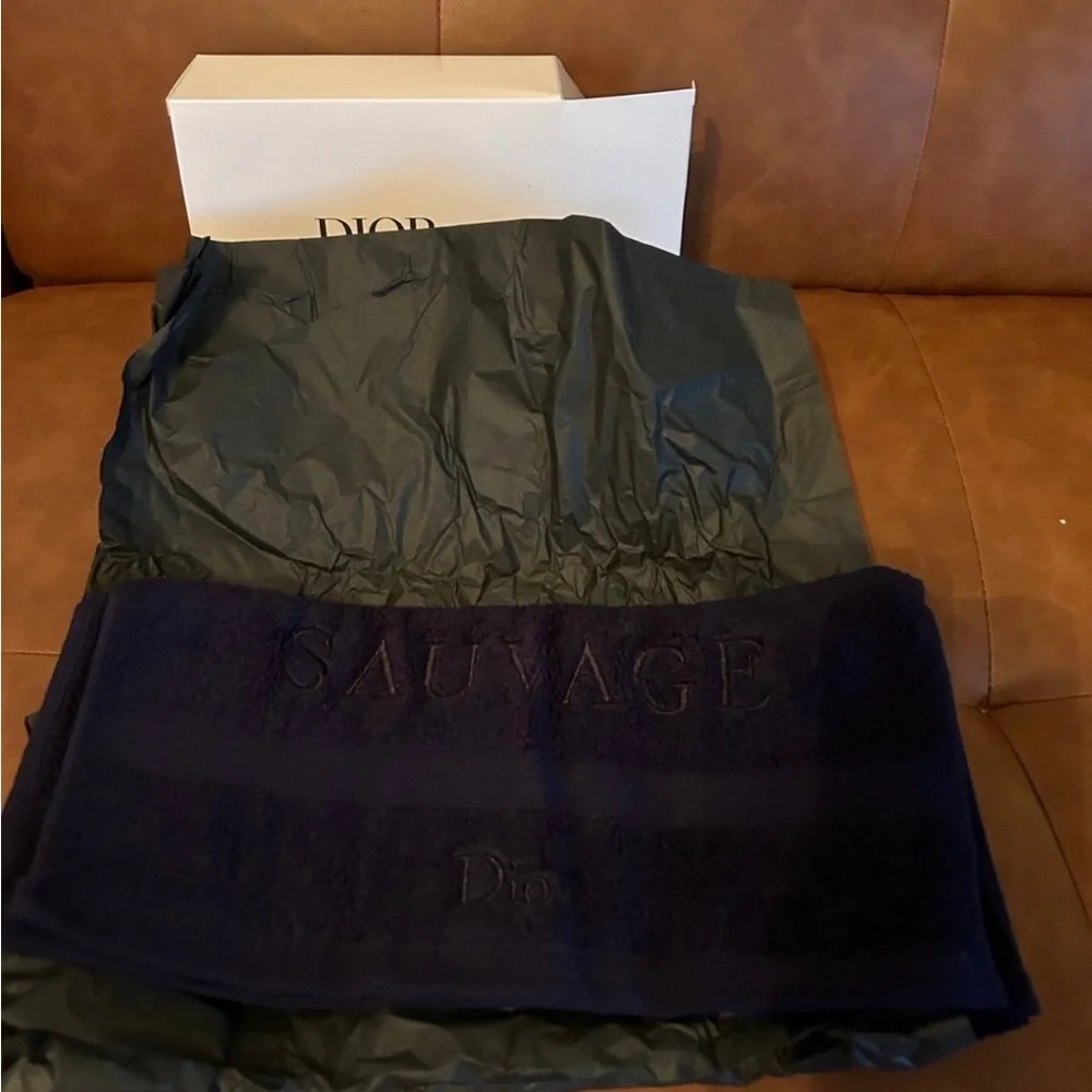 Dior Men's Navy Blue Sauvage Hand/Face Towel